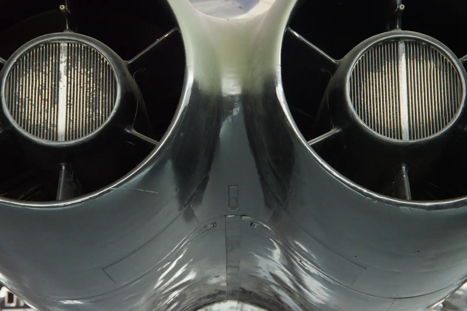 The funky 50s styling of a B-52 engine nacelle, from A Visit to IWM Duxford, Cambridgeshire - 17th August 2026