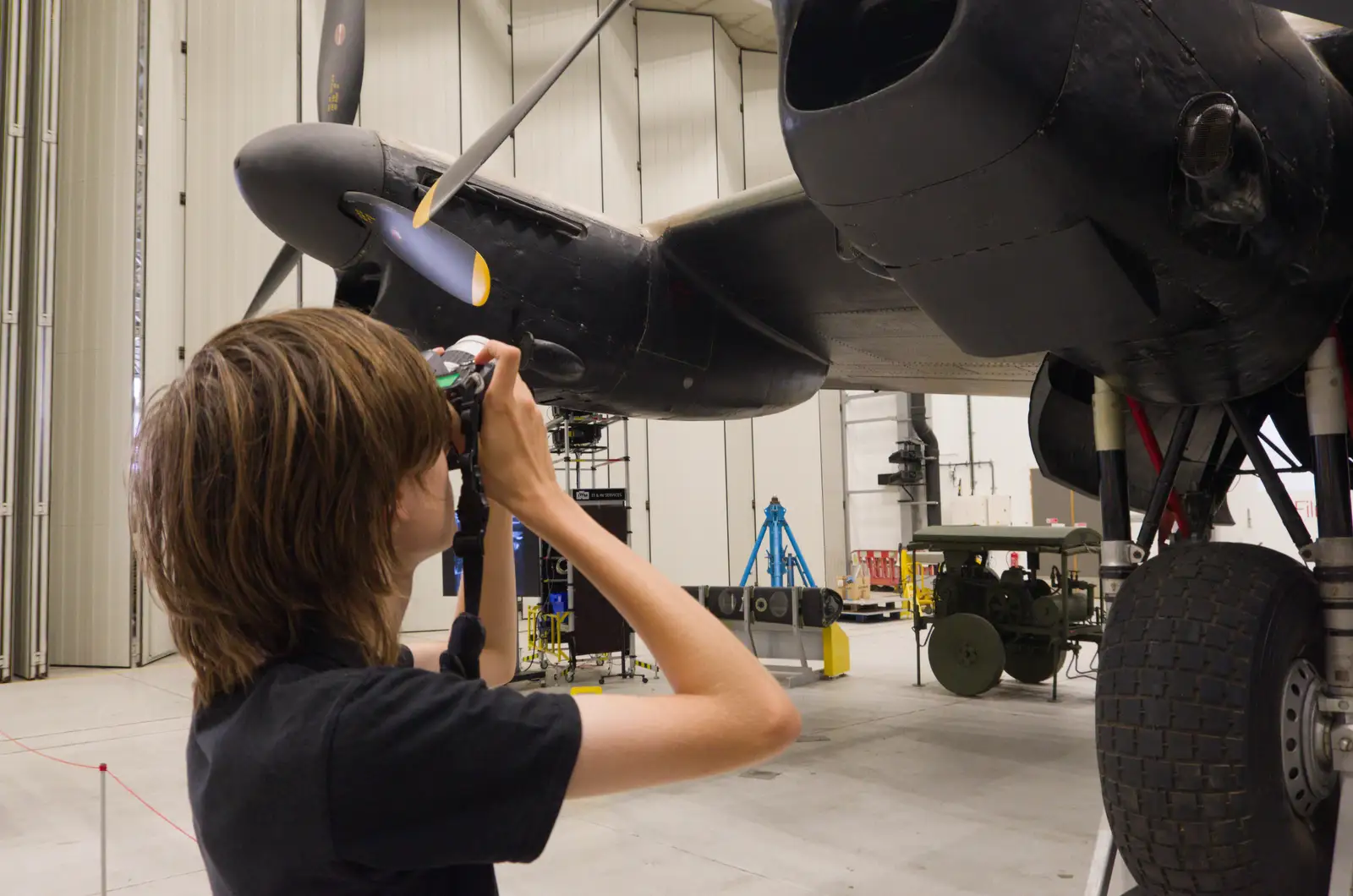 Harry gets another photo, from A Visit to IWM Duxford, Cambridgeshire - 17th August 2026