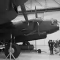 Fred and Harry underneath the Lancaster, A Visit to IWM Duxford, Cambridgeshire - 17th August 2026