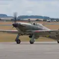 The Hurricane taxis to its parking spot, A Visit to IWM Duxford, Cambridgeshire - 17th August 2026