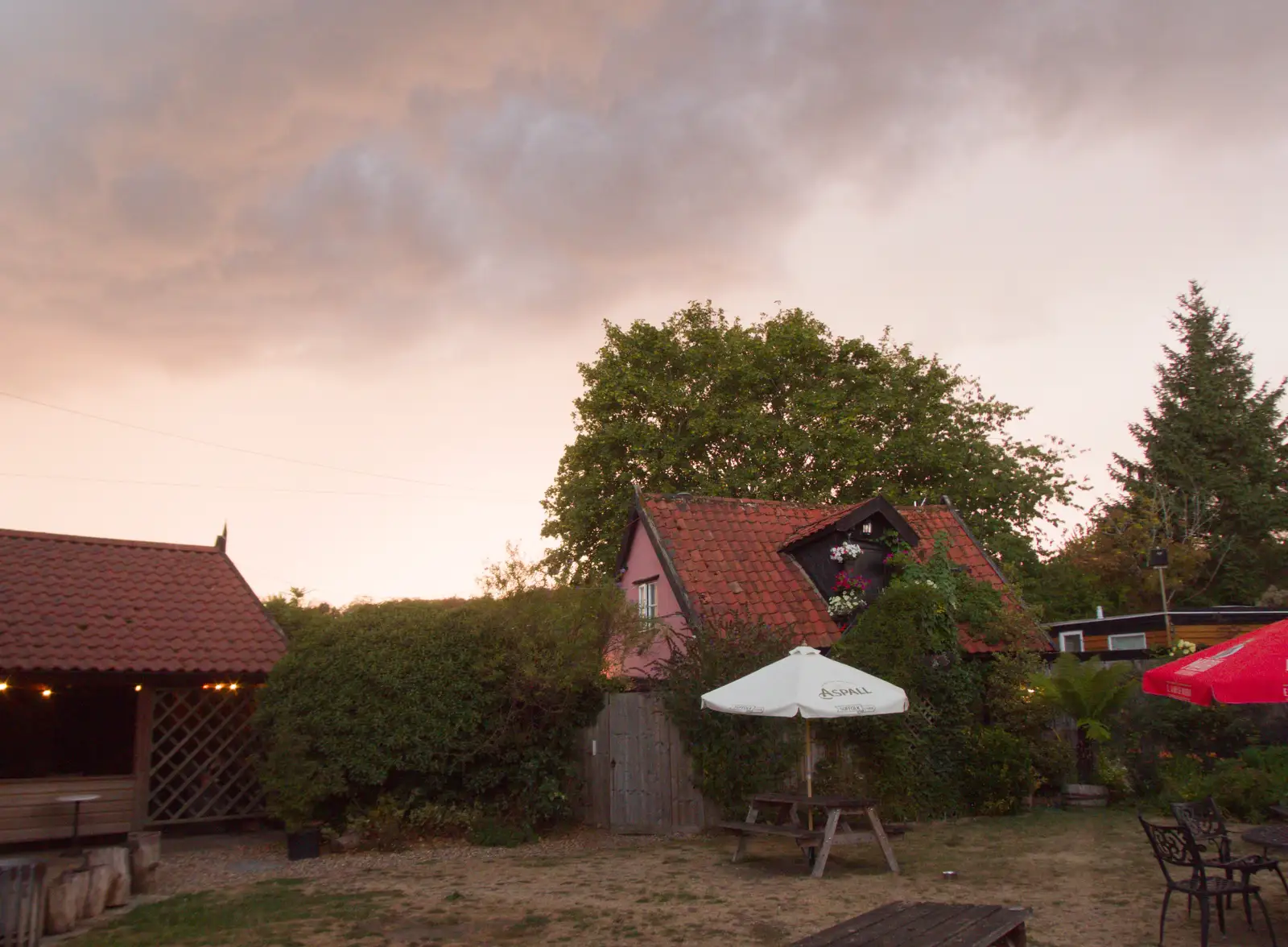 It's looking dark over at Will's mother's, from A Wet Ride to the Four Horseshoes, Thornham - 19th August 2026