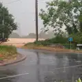 Water Lane lives up to its name, A Wet Ride to the Four Horseshoes, Thornham - 19th August 2026