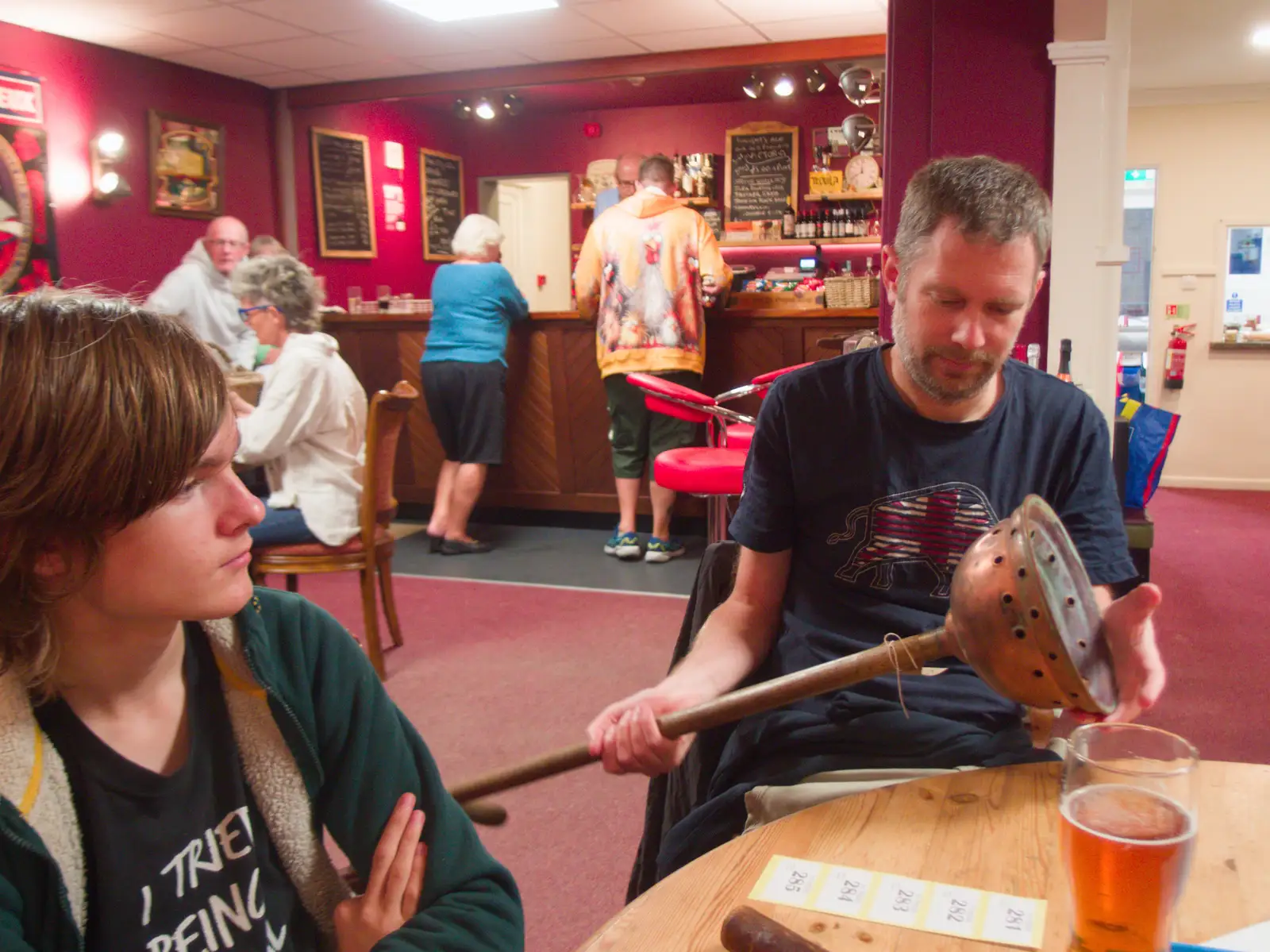 The Boy Phil inspects a laundry agitator, from A Village Hall Quiz and a Dead Pub, Worlingworth - 21st August 2026