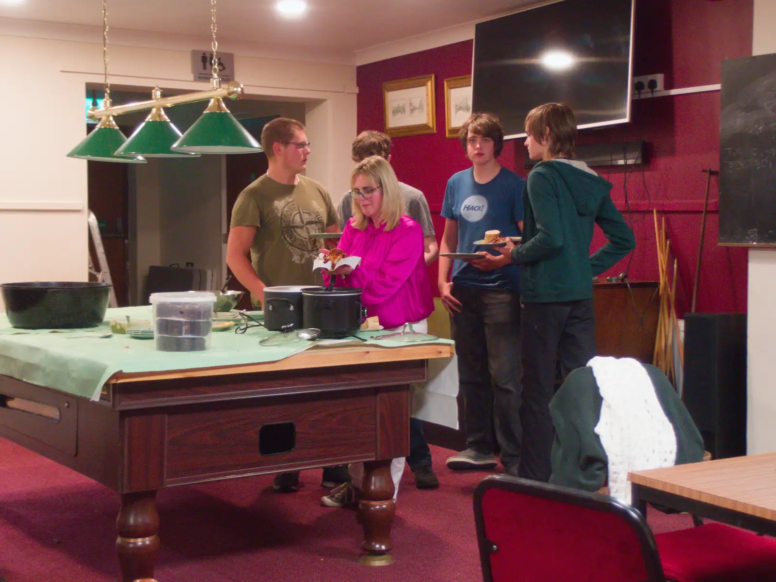 Fred and Harry are lurking by the food, from A Village Hall Quiz and a Dead Pub, Worlingworth - 21st August 2026