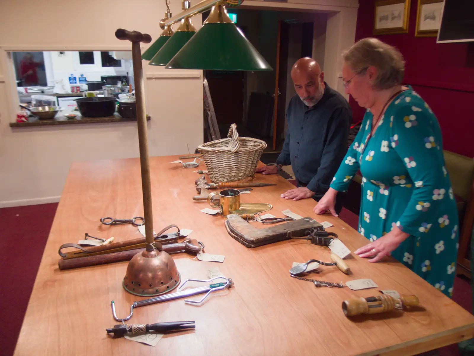 The objects are laid out at the end of the quiz, from A Village Hall Quiz and a Dead Pub, Worlingworth - 21st August 2026