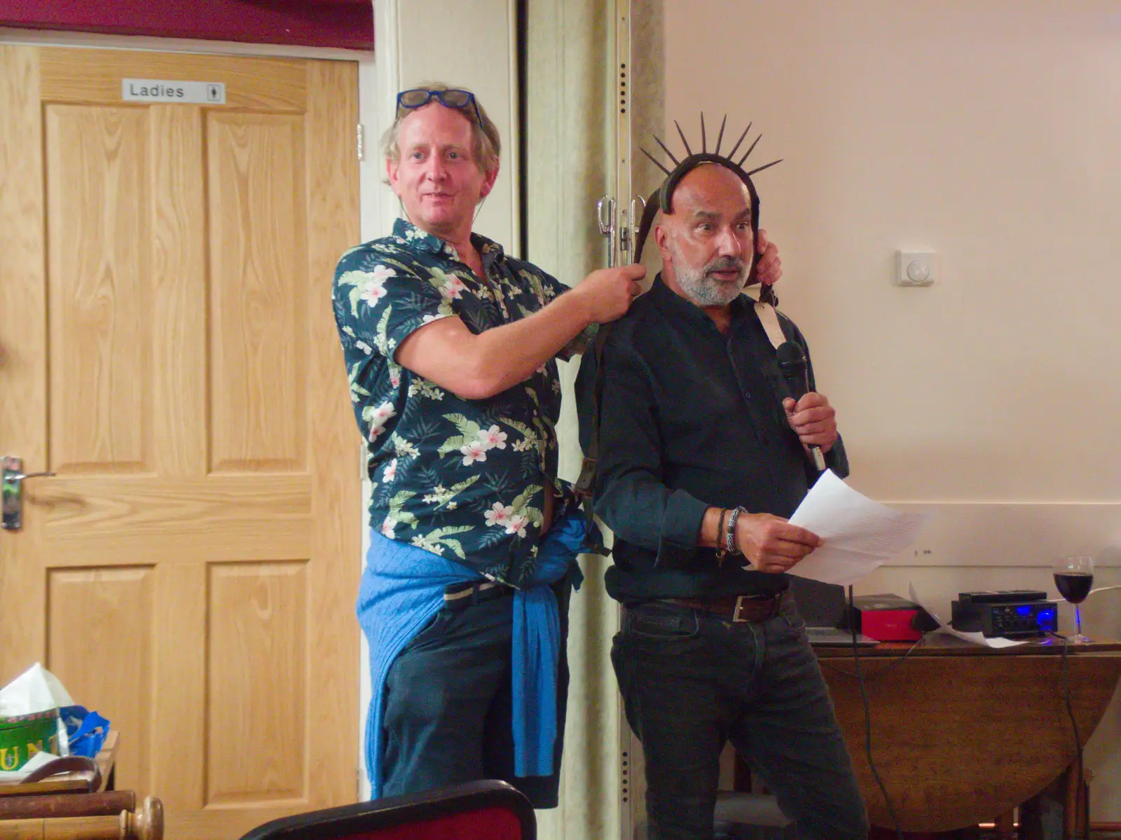 One of the quiz items is 'demonstrated', from A Village Hall Quiz and a Dead Pub, Worlingworth - 21st August 2026