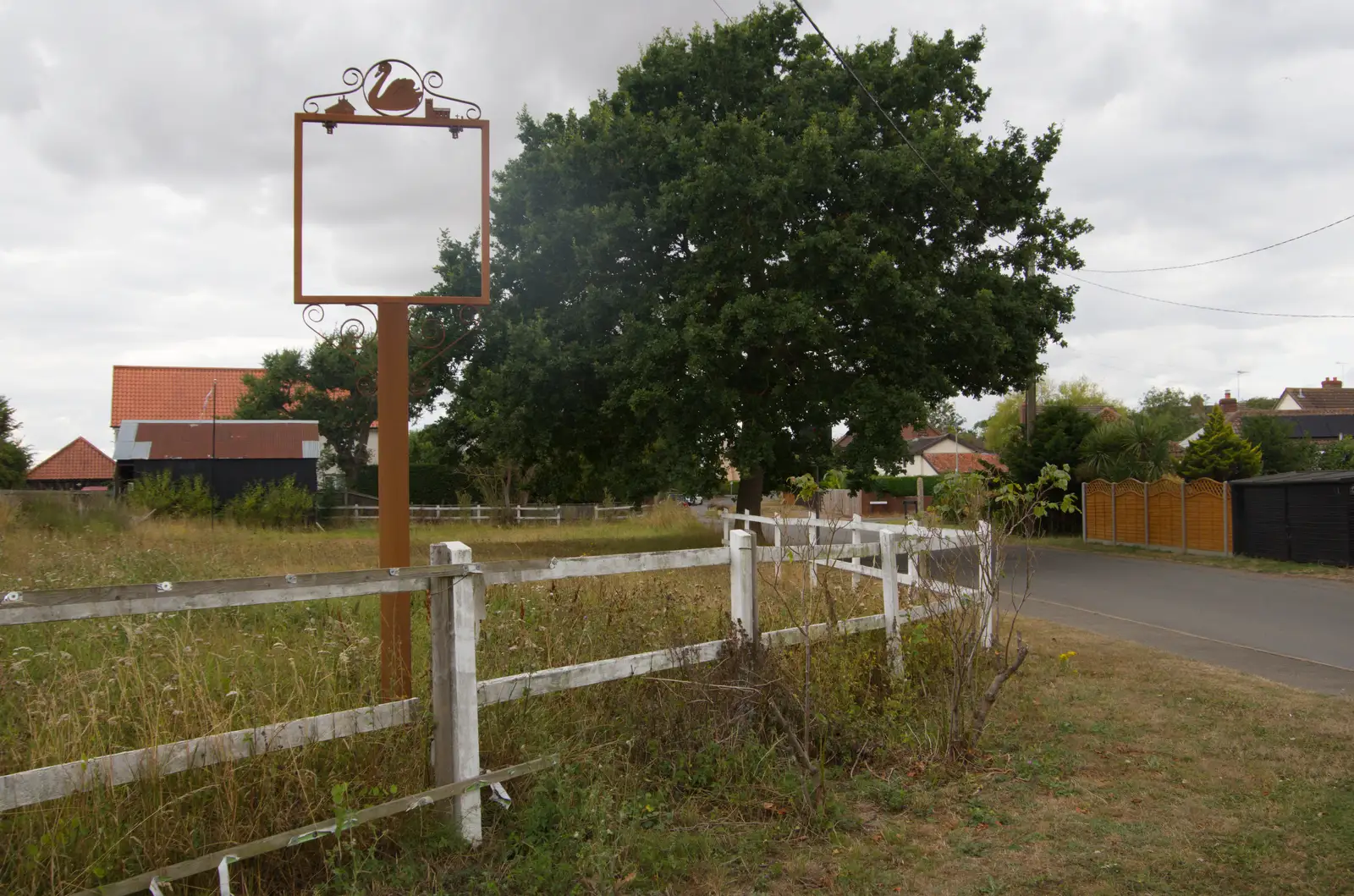 A pub sign without its sign, from A Village Hall Quiz and a Dead Pub, Worlingworth - 21st August 2026