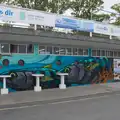 Painted mackarel on a building, The Ukulele Hooley, People's Park, Dún Laoghaire, Ireland - 22nd August 2026