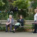 Da Wheeze and Evelyn on a park bench, The Ukulele Hooley, People's Park, Dún Laoghaire, Ireland - 22nd August 2026