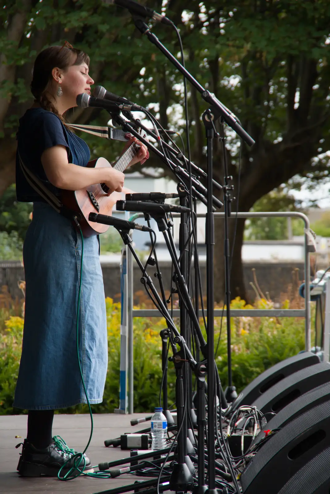 Zoë Bestel plays ukulele, from The Ukulele Hooley, People's Park, Dún Laoghaire, Ireland - 22nd August 2026