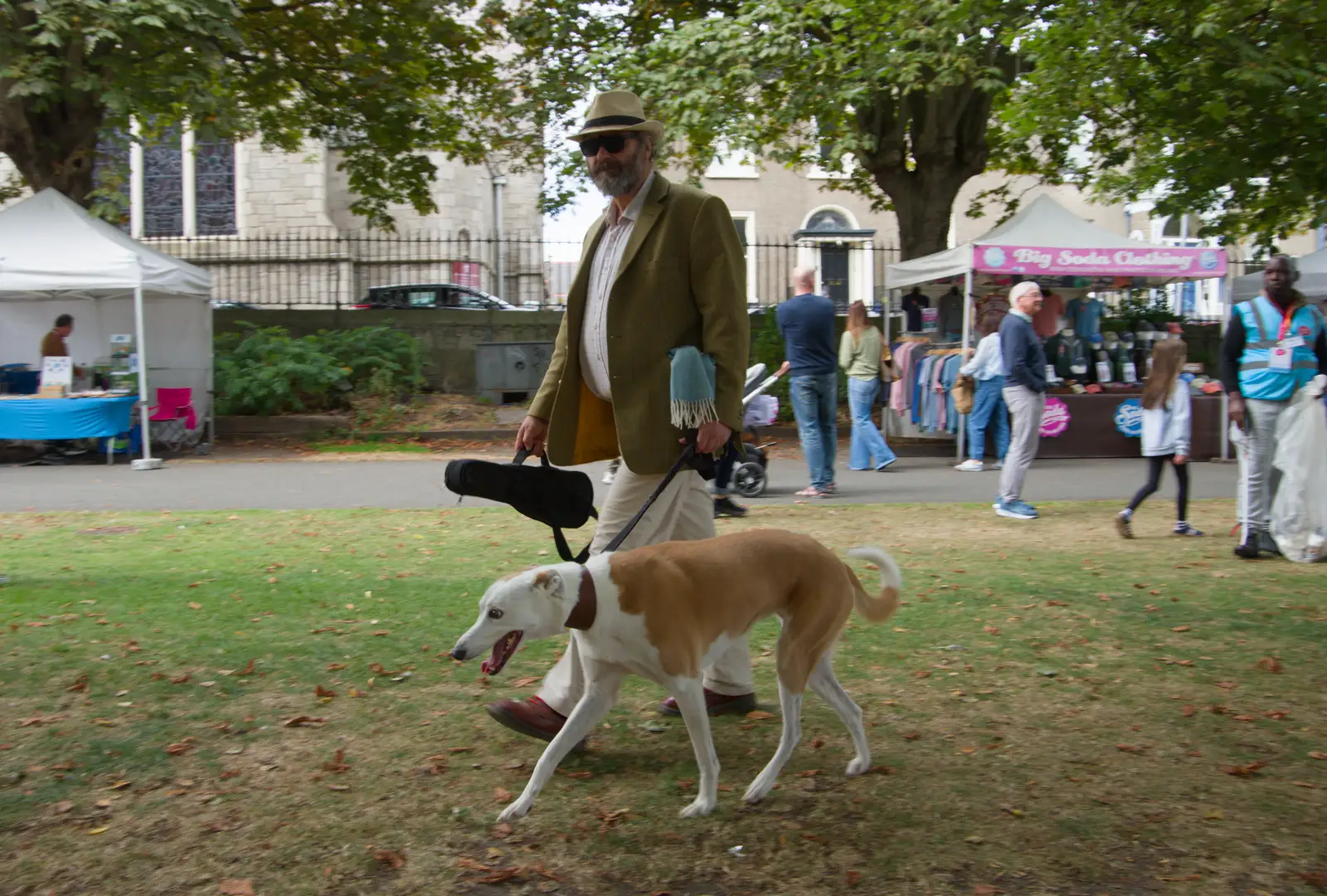 Noddy appears with Maude the dog, from The Ukulele Hooley, People's Park, Dún Laoghaire, Ireland - 22nd August 2026