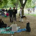 Isobel's chatting to Meagan in the park, The Ukulele Hooley, People's Park, Dún Laoghaire, Ireland - 22nd August 2026