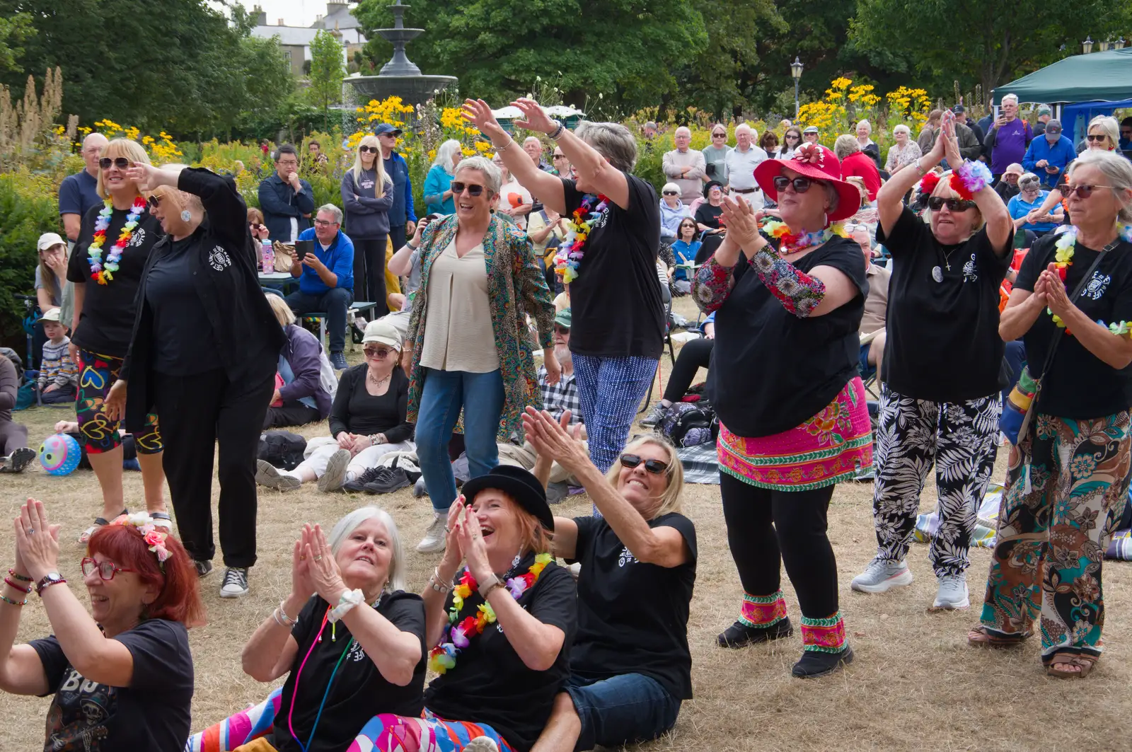 A bit of Rock the Boat breaks out, from The Ukulele Hooley, People's Park, Dún Laoghaire, Ireland - 22nd August 2026