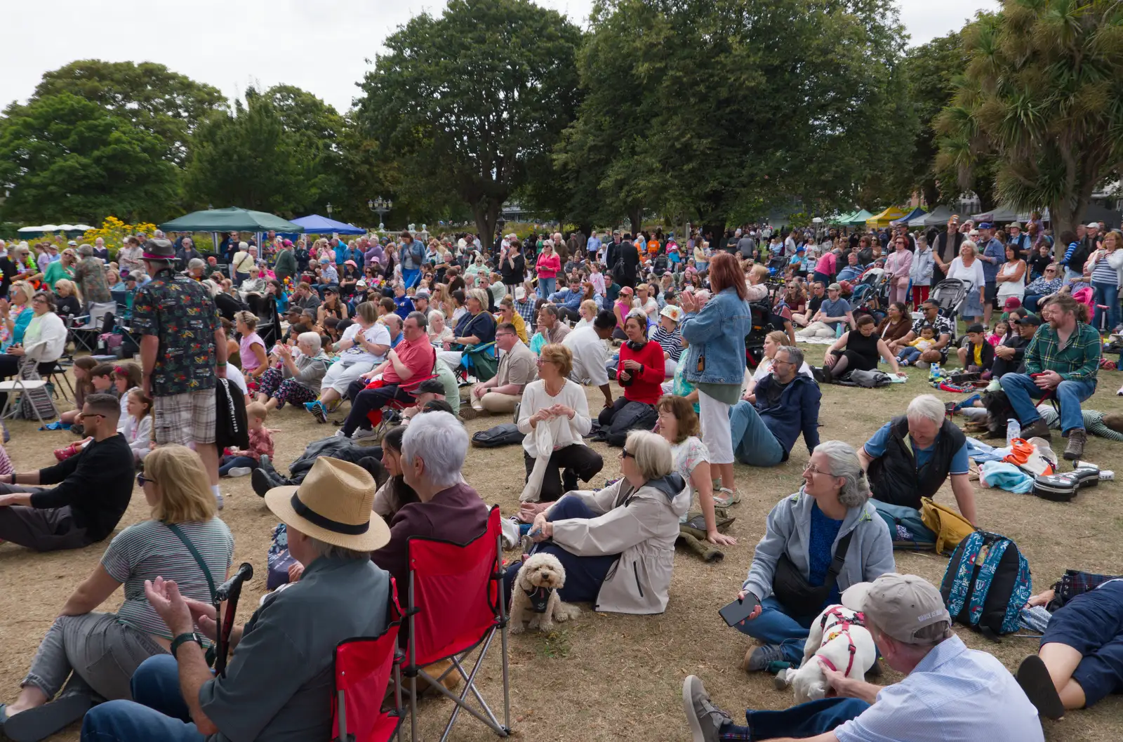 There's a good crowd in the People's Park, from The Ukulele Hooley, People's Park, Dún Laoghaire, Ireland - 22nd August 2026