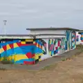 Graffiti buildings near the east pier, The Ukulele Hooley, People's Park, Dún Laoghaire, Ireland - 22nd August 2026
