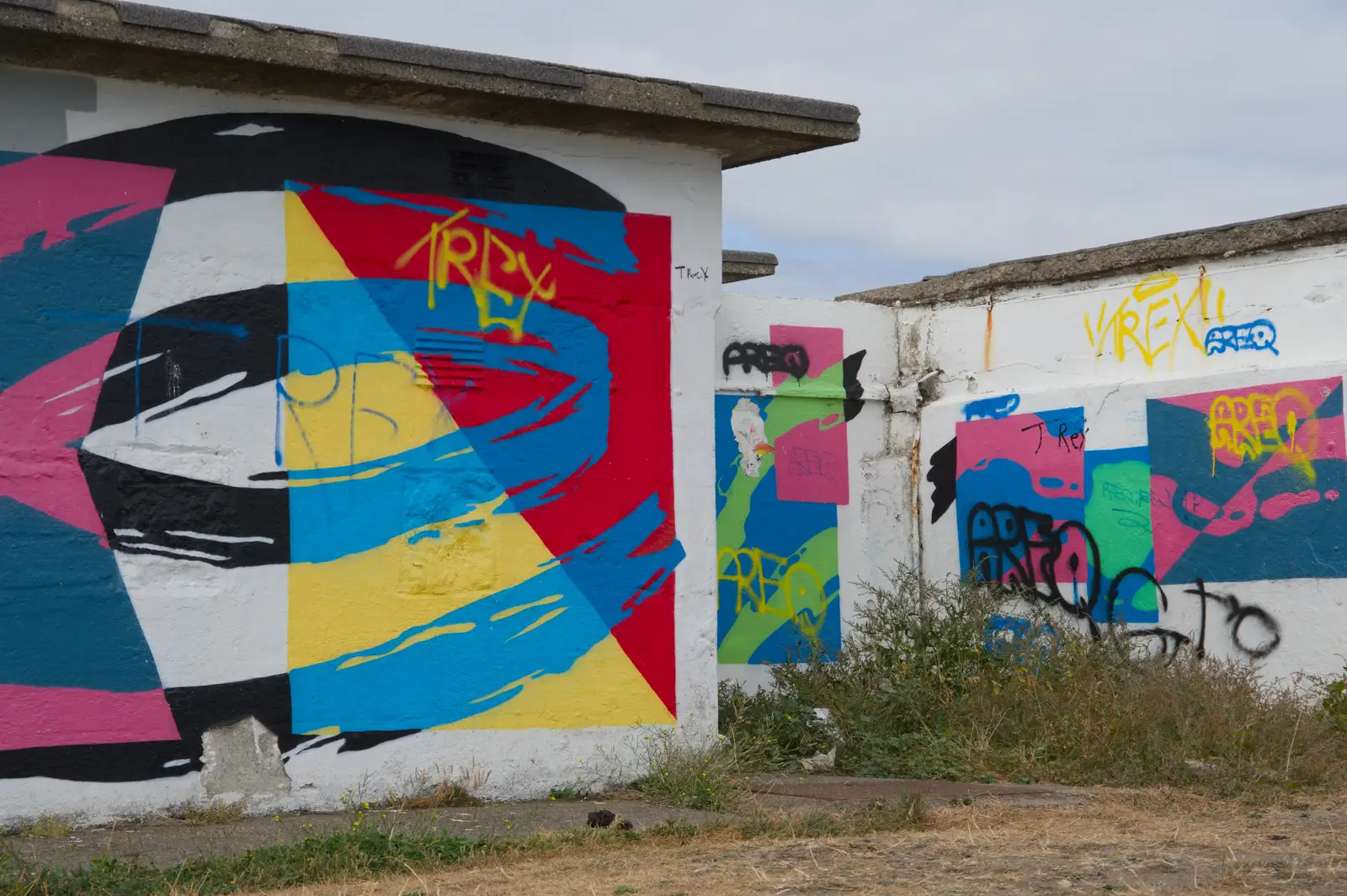A close-up of building graffiti, from The Ukulele Hooley, People's Park, Dún Laoghaire, Ireland - 22nd August 2026
