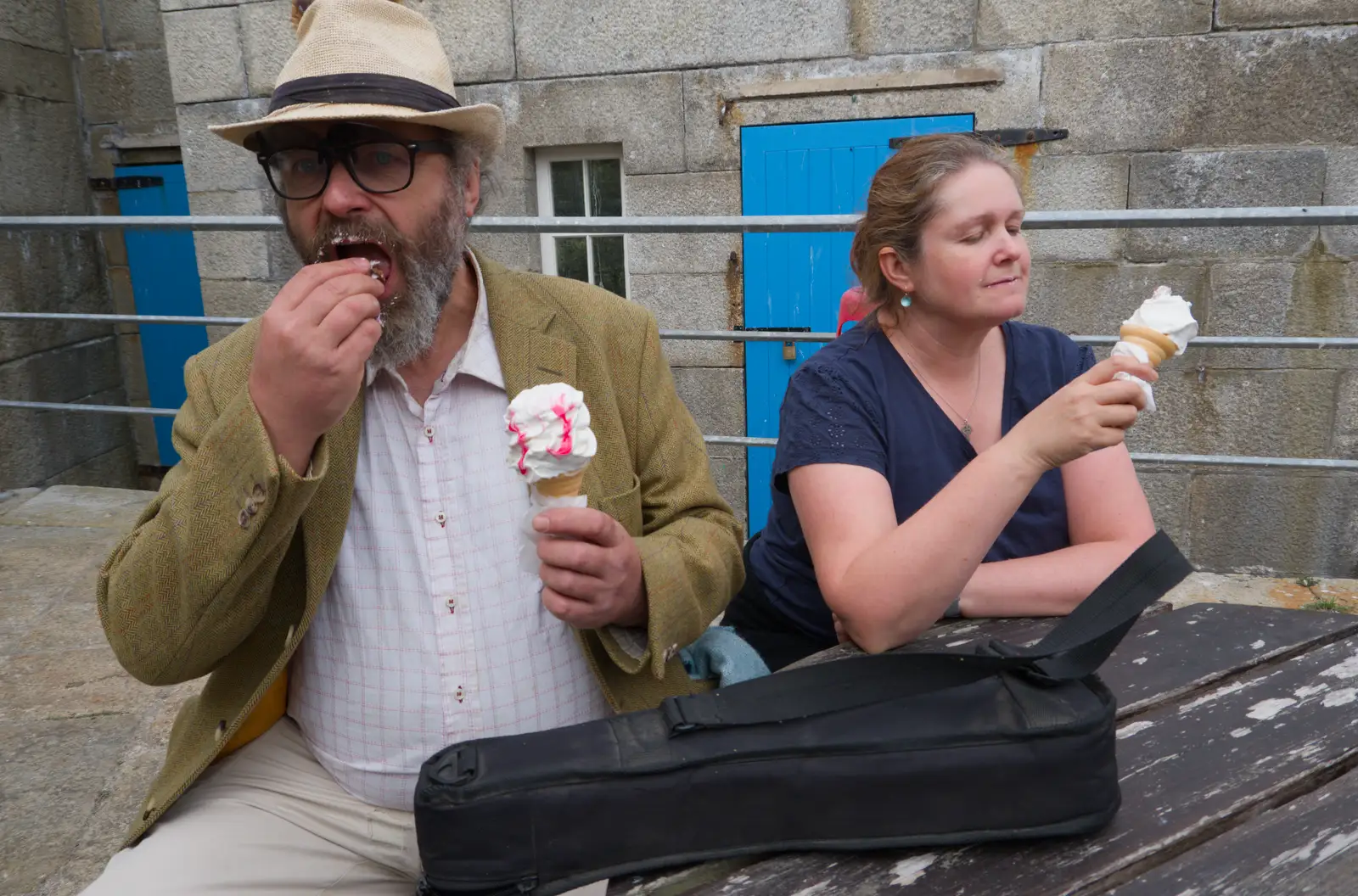 Noddy seems to have some ice cream on his beard, from The Ukulele Hooley, People's Park, Dún Laoghaire, Ireland - 22nd August 2026