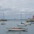 A de-masted yacht and the Dublin Bay Winkies, The Ukulele Hooley, People's Park, Dún Laoghaire, Ireland - 22nd August 2026