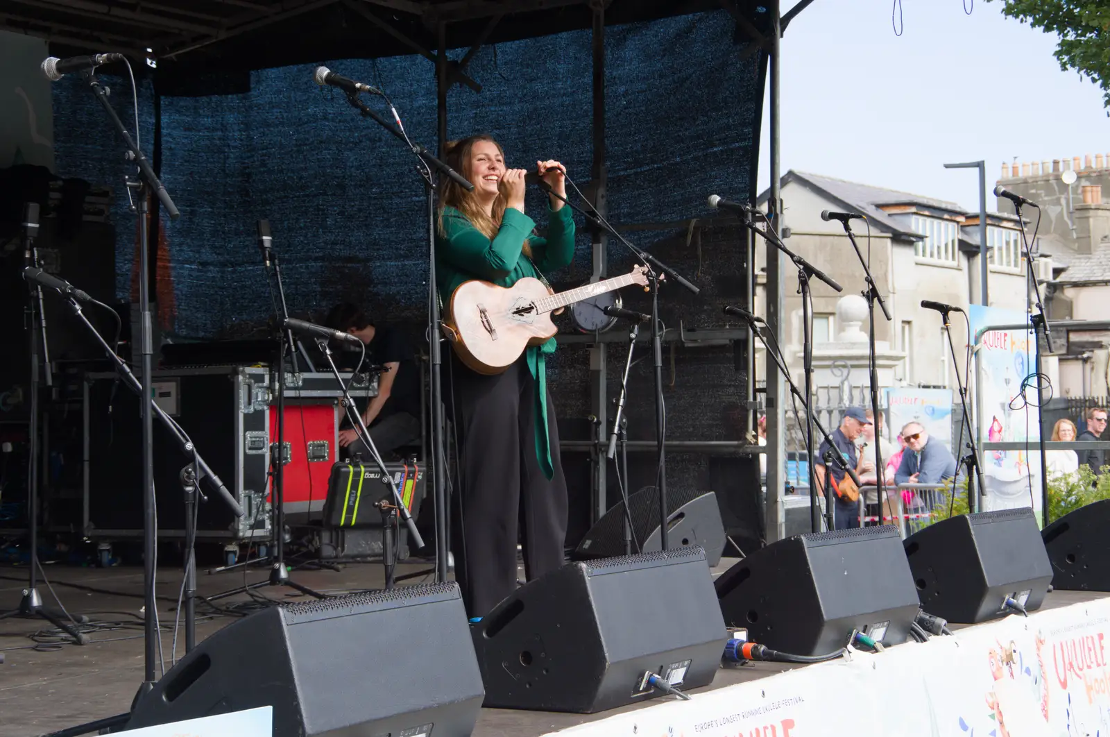 There's another ekulele act on the stage, from The Ukulele Hooley, People's Park, Dún Laoghaire, Ireland - 22nd August 2026