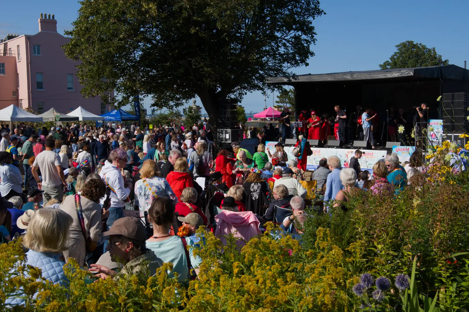 A view from the fountain, from The Ukulele Hooley, People's Park, Dún Laoghaire, Ireland - 22nd August 2026