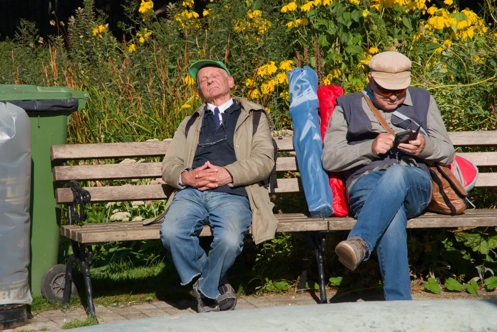 Some dudes has a little nap, from The Ukulele Hooley, People's Park, Dún Laoghaire, Ireland - 22nd August 2026