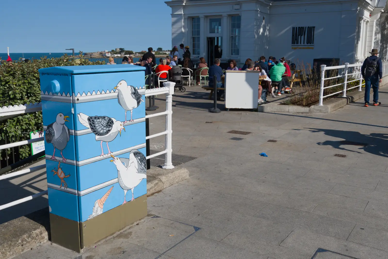 Seagulls on a telecomms box, from The Ukulele Hooley, People's Park, Dún Laoghaire, Ireland - 22nd August 2026