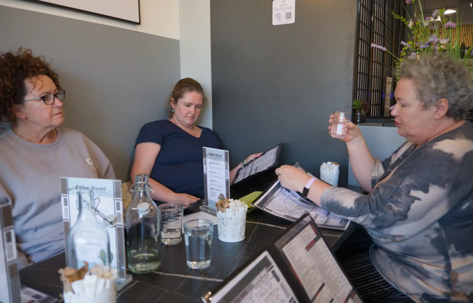 We're in HX36 Pan-Asian café in Deansgrange, from The Ukulele Hooley, People's Park, Dún Laoghaire, Ireland - 22nd August 2026