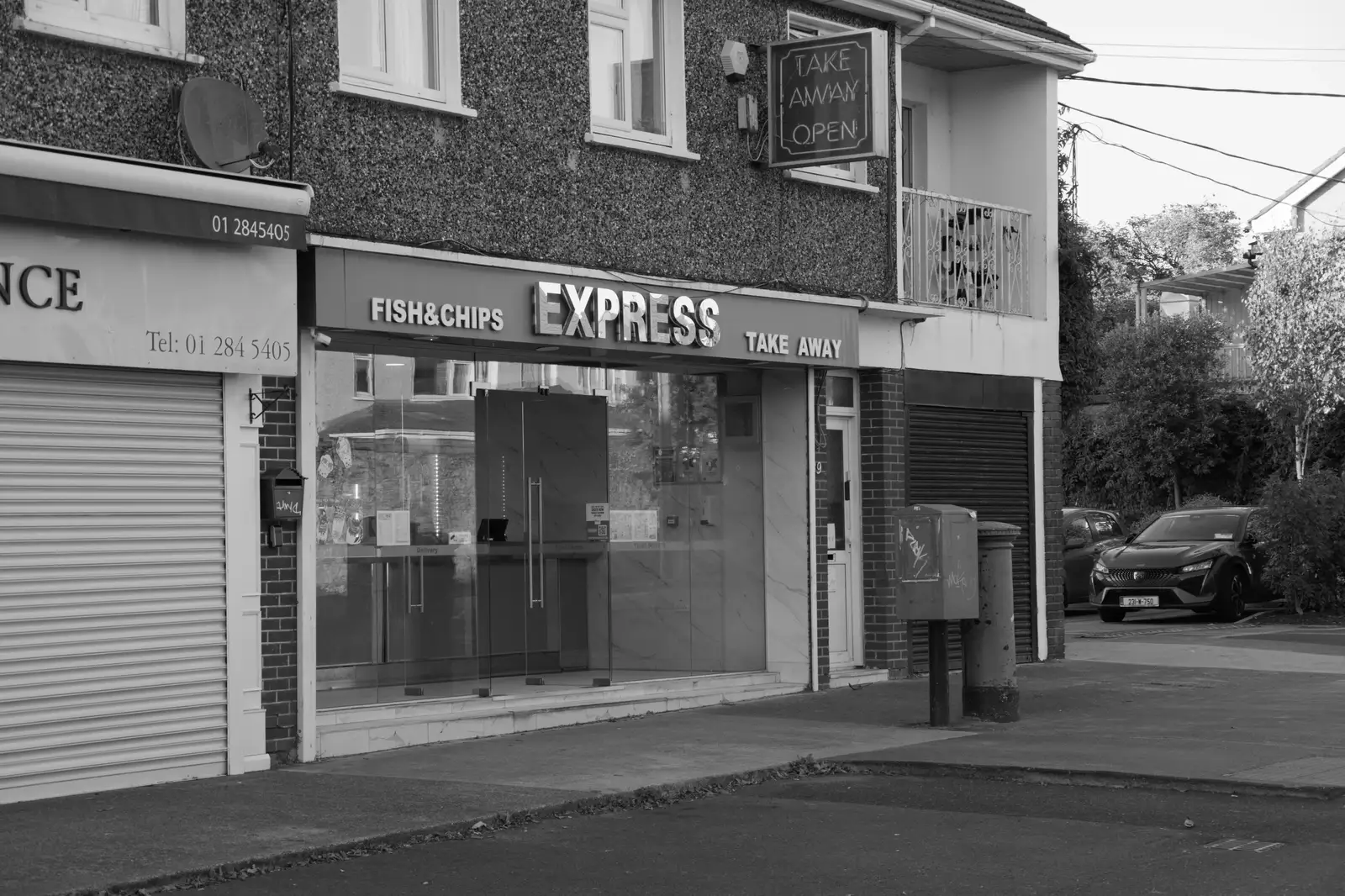 The Express fish and chip shop, from The Ukulele Hooley, People's Park, Dún Laoghaire, Ireland - 22nd August 2026