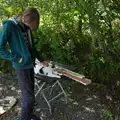 Harry gives the cat a stroke, Clogherrevagh and Strandhill, Leitrim, Ireland - 24th August 2026