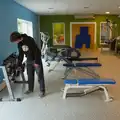 Fred checks weights out in St. Angela's gym, Clogherrevagh and Strandhill, Leitrim, Ireland - 24th August 2026
