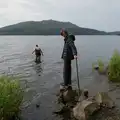 Isobel heads into the lough for a quick swim, Clogherrevagh and Strandhill, Leitrim, Ireland - 24th August 2026