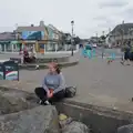 Isobel sits on the wall, Clogherrevagh and Strandhill, Leitrim, Ireland - 24th August 2026