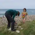 Harry and Rachel start work on a cairn, Clogherrevagh and Strandhill, Leitrim, Ireland - 24th August 2026