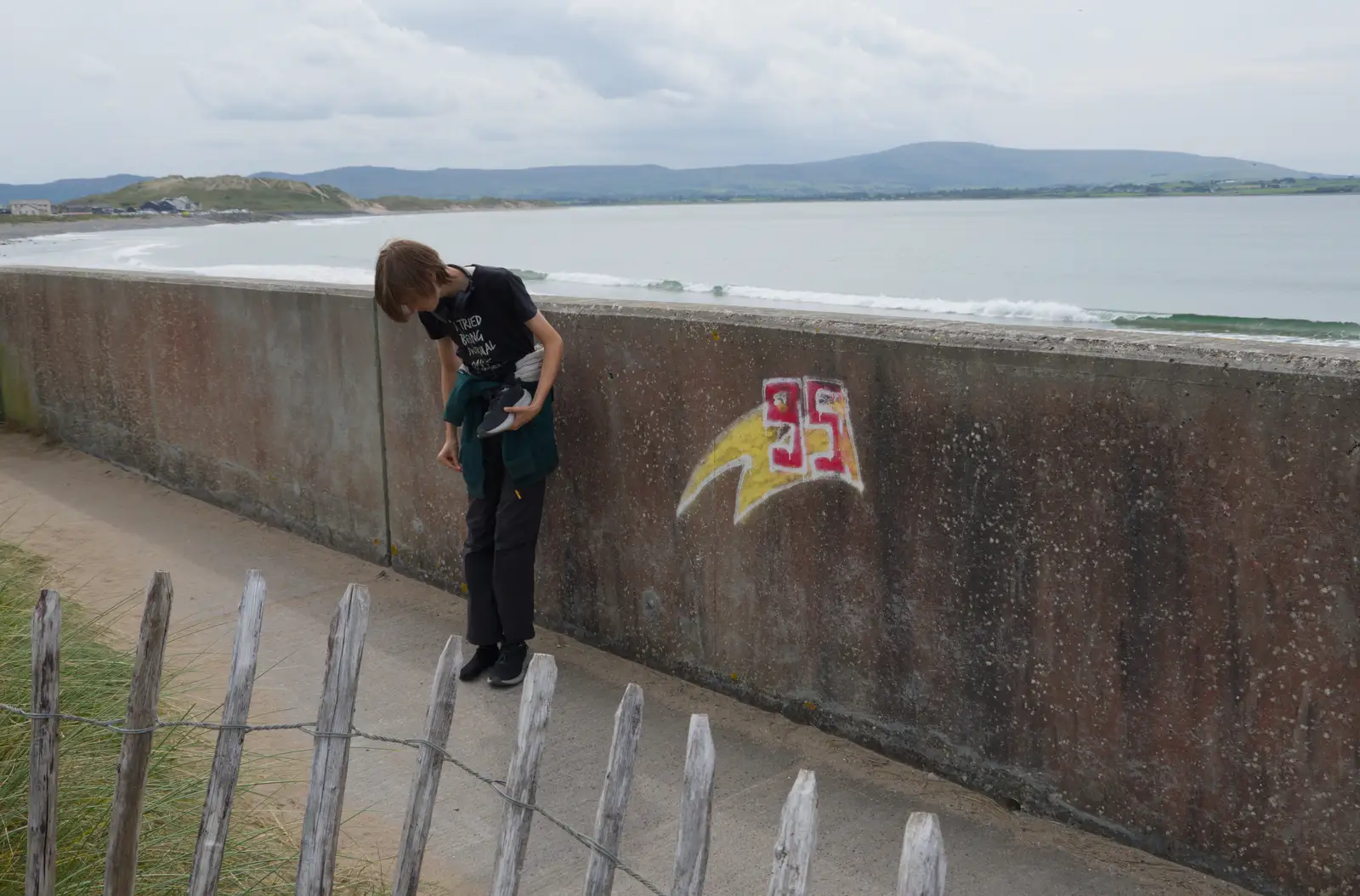 Harry's got a stone in his shoe, from Clogherrevagh and Strandhill, Leitrim, Ireland - 24th August 2026