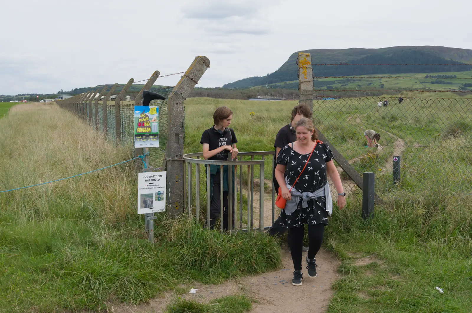 Isobel sets off across the end of the runway, from Clogherrevagh and Strandhill, Leitrim, Ireland - 24th August 2026