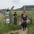 Isobel sets off across the end of the runway, Clogherrevagh and Strandhill, Leitrim, Ireland - 24th August 2026