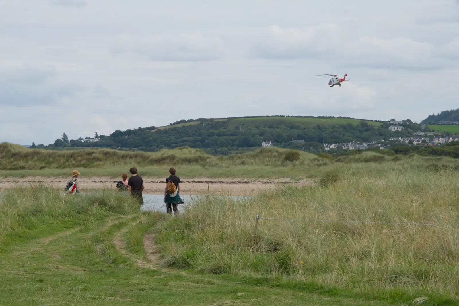 A helicopter clatters around, from Clogherrevagh and Strandhill, Leitrim, Ireland - 24th August 2026
