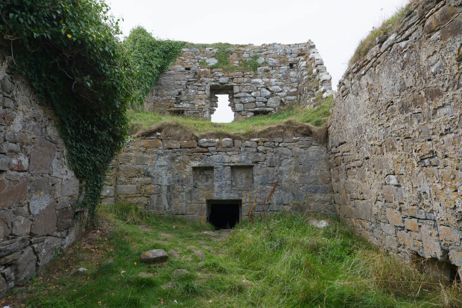 Inside the ruins of the ancient church, from Clogherrevagh and Strandhill, Leitrim, Ireland - 24th August 2026