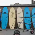 Surf boards get hosed down at the end of the day, Clogherrevagh and Strandhill, Leitrim, Ireland - 24th August 2026