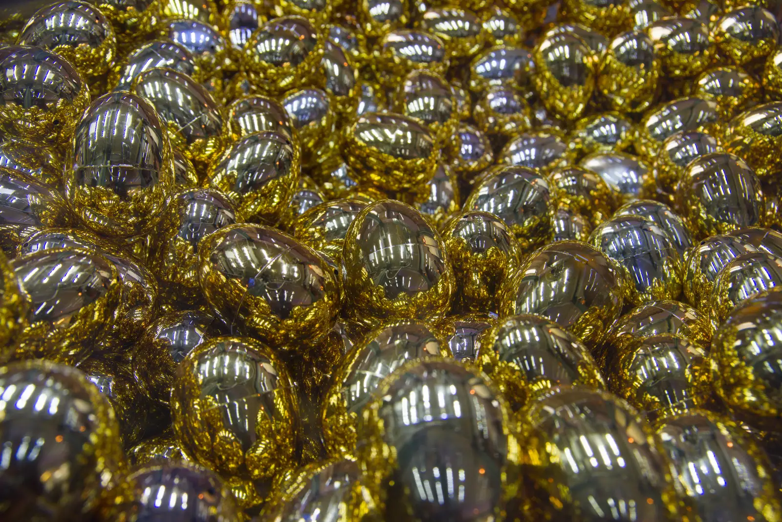 Loads of shiny plastic golden balls, from Clogherrevagh and Strandhill, Leitrim, Ireland - 24th August 2026