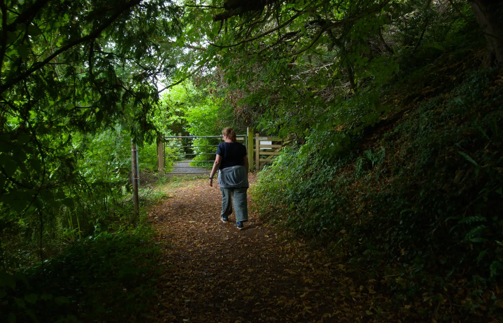 Isobel on the path around the lake, from Manorhamilton, Sligo and Streedagh Beach, Leitrim, Ireland - 26th August 2026