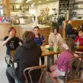 Harry waves from the nostly-teens table, Manorhamilton, Sligo and Streedagh Beach, Leitrim, Ireland - 26th August 2026