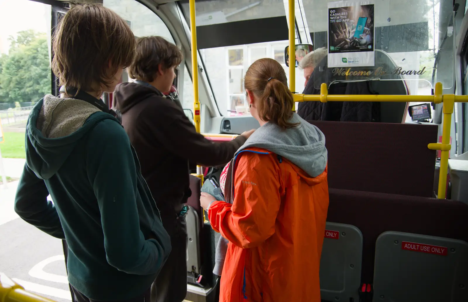 Fred pays for his bus ticket, from Manorhamilton, Sligo and Streedagh Beach, Leitrim, Ireland - 26th August 2026