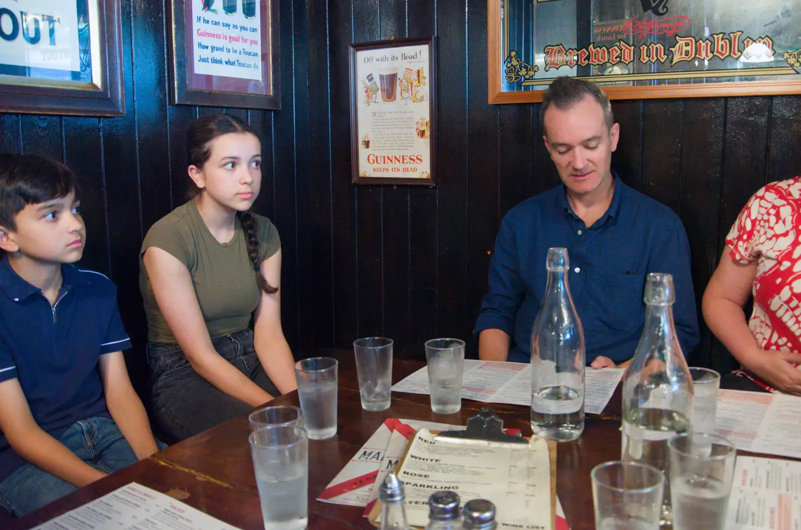 Nick, Lua and James in Hargadon's, from Manorhamilton, Sligo and Streedagh Beach, Leitrim, Ireland - 26th August 2026