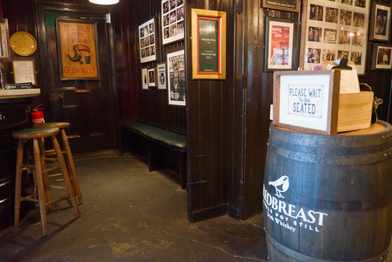 Pictures on a wall in the old pub, from Manorhamilton, Sligo and Streedagh Beach, Leitrim, Ireland - 26th August 2026