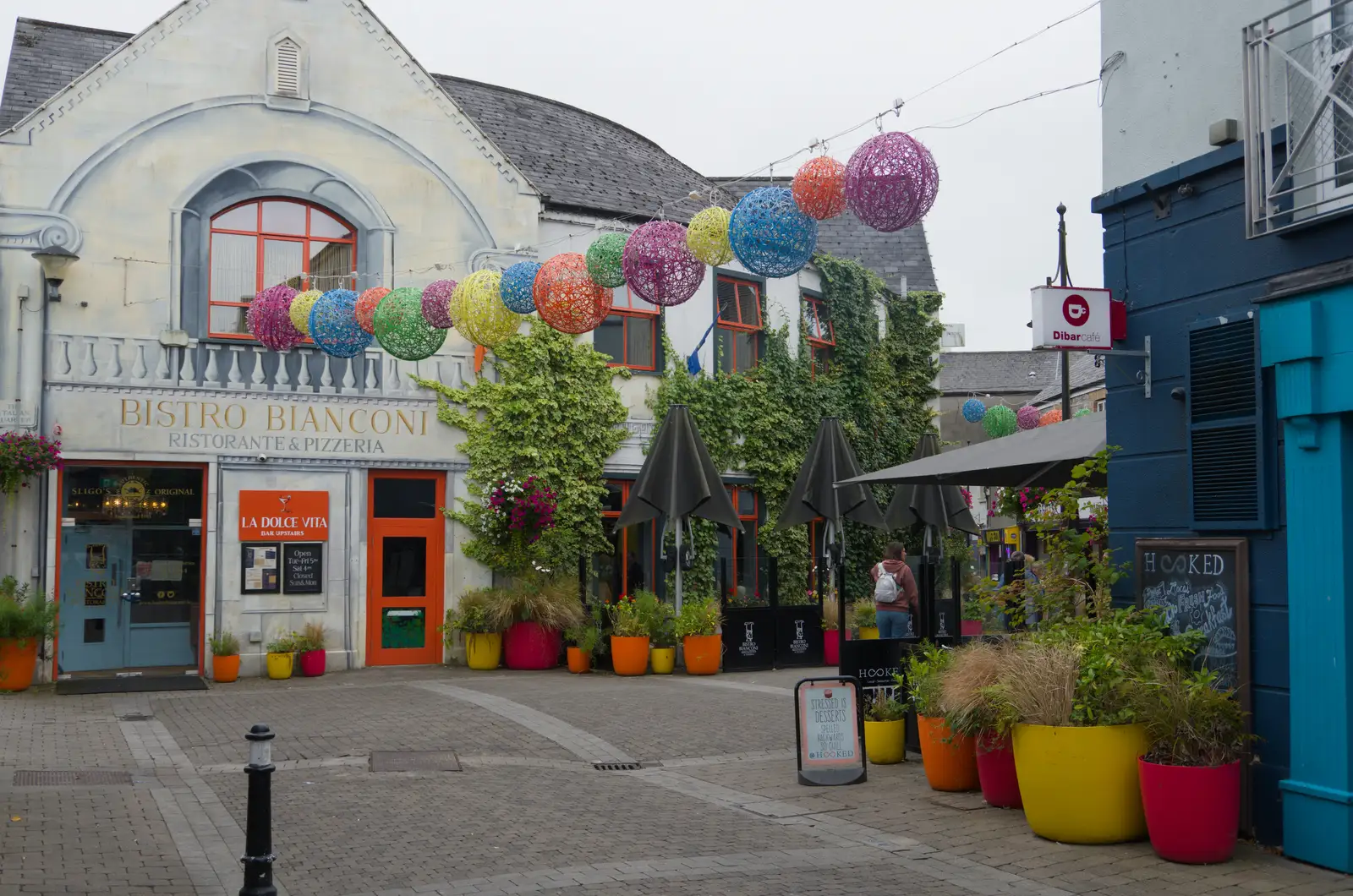 The Bistro Bianconi in the 'Italian quarter', from Manorhamilton, Sligo and Streedagh Beach, Leitrim, Ireland - 26th August 2026