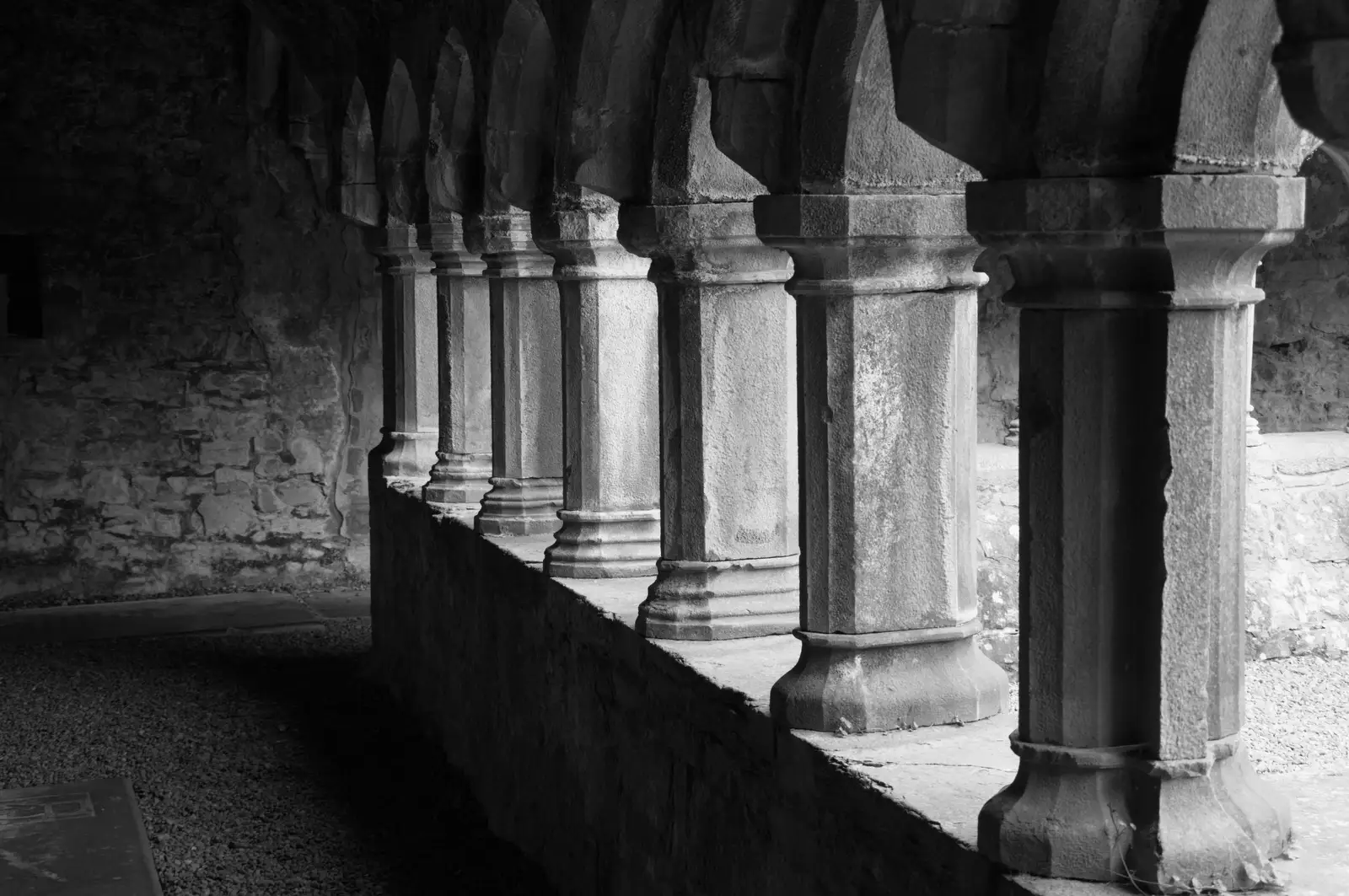 Stone columns in Sligo Abbey, from Manorhamilton, Sligo and Streedagh Beach, Leitrim, Ireland - 26th August 2026