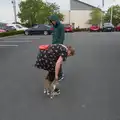 Isobel meets cat in the car park, Castle Dargan Golf, Glangelvin and Pizza in Dún Laoghaire, Ireland - 28th August 2026