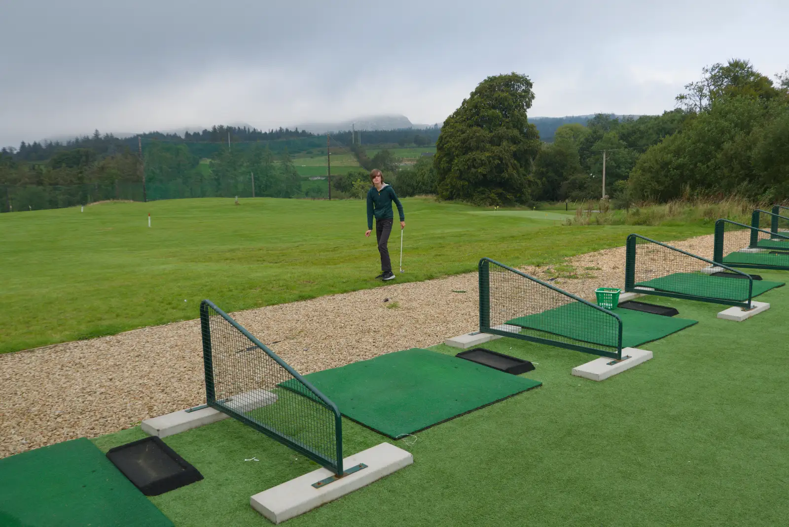 Harry at the driving range, from Castle Dargan Golf, Glangelvin and Pizza in Dún Laoghaire, Ireland - 28th August 2026