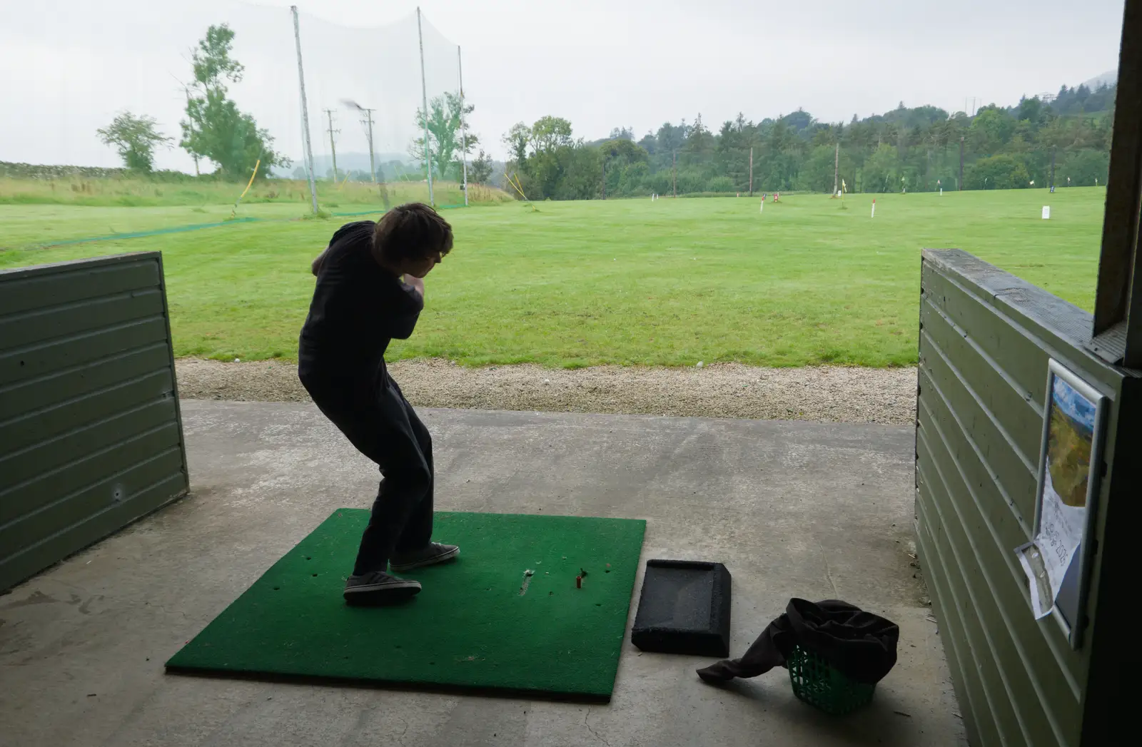 Fred has a swing, from Castle Dargan Golf, Glangelvin and Pizza in Dún Laoghaire, Ireland - 28th August 2026